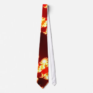 Fractal fire neck tie