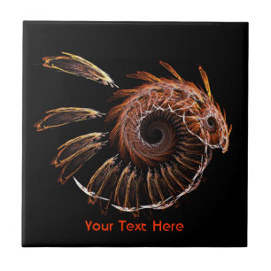 Fractal Firebird Ceramic Tile