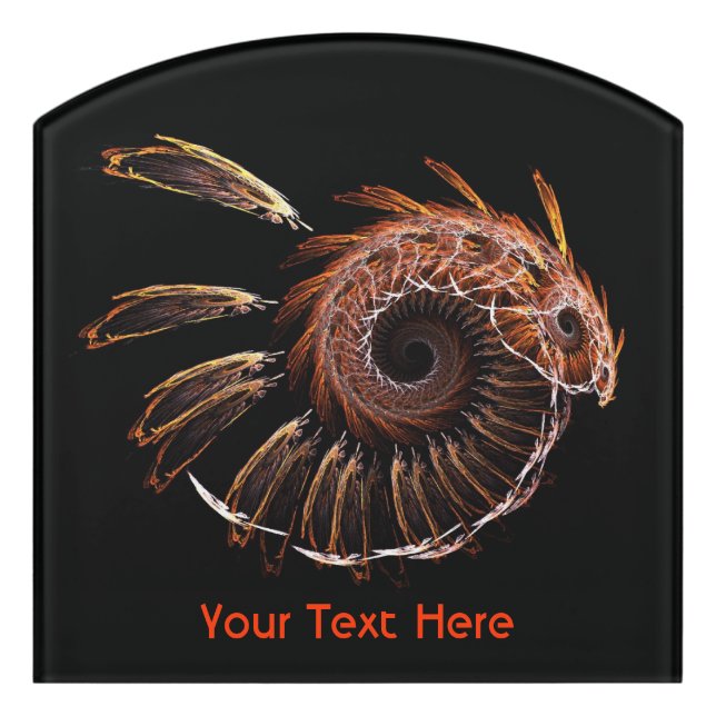 Fractal Firebird Door Sign (Contour Front)