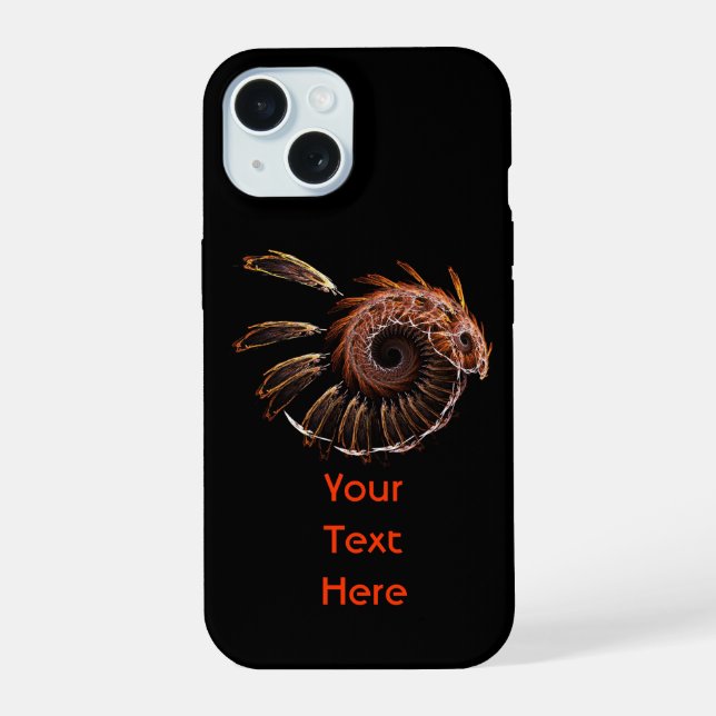 Fractal Firebird Iphone Case (Back)