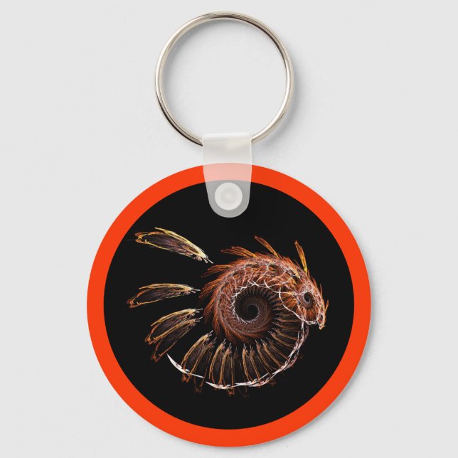 Fractal Firebird Keychain (Front)
