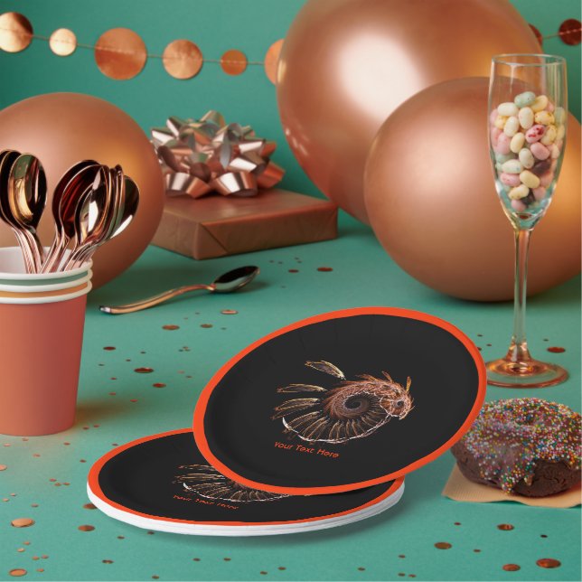 Fractal Firebird Paper Plates (Multi)