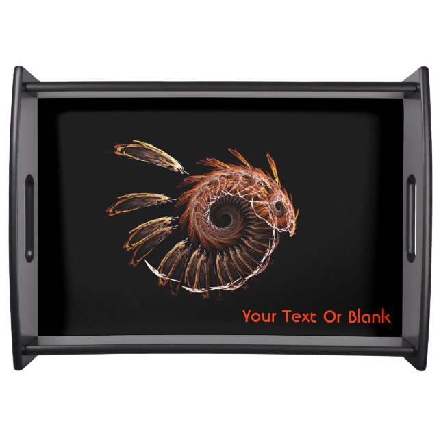 Fractal Firebird Serving Tray (Front)