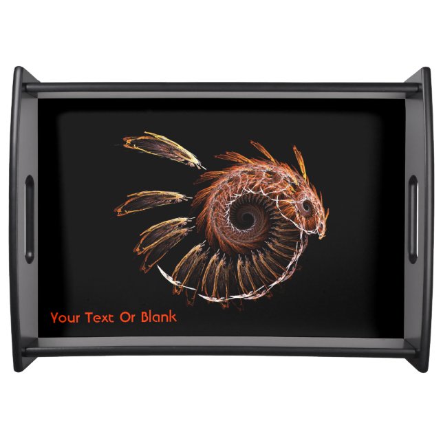 Fractal Firebird Serving Tray (Front)