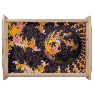 Fractal Firestorm Sphere Serving Tray