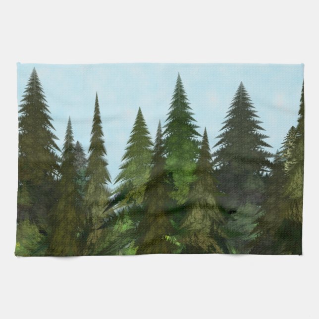 Fractal Firs Towel (Horizontal)