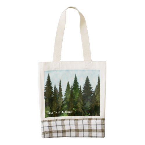 Fractal Firs Zazzle HEART Tote Bag