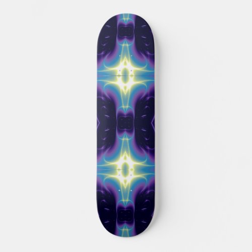 FRACTAL FLAME  blue violet Skateboard