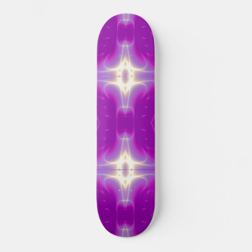 FRACTAL FLAME  violet purple pink Skateboard Deck