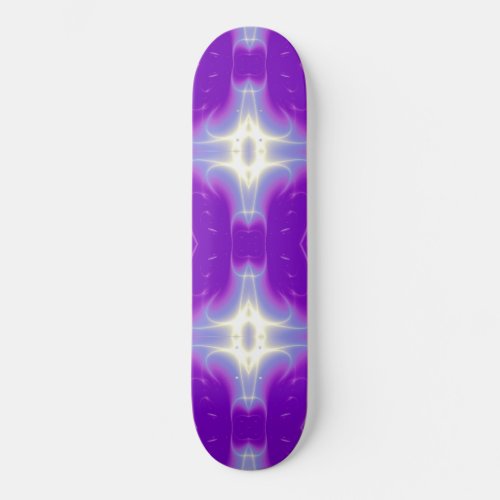 FRACTAL FLAME  violet purple Skateboard Deck