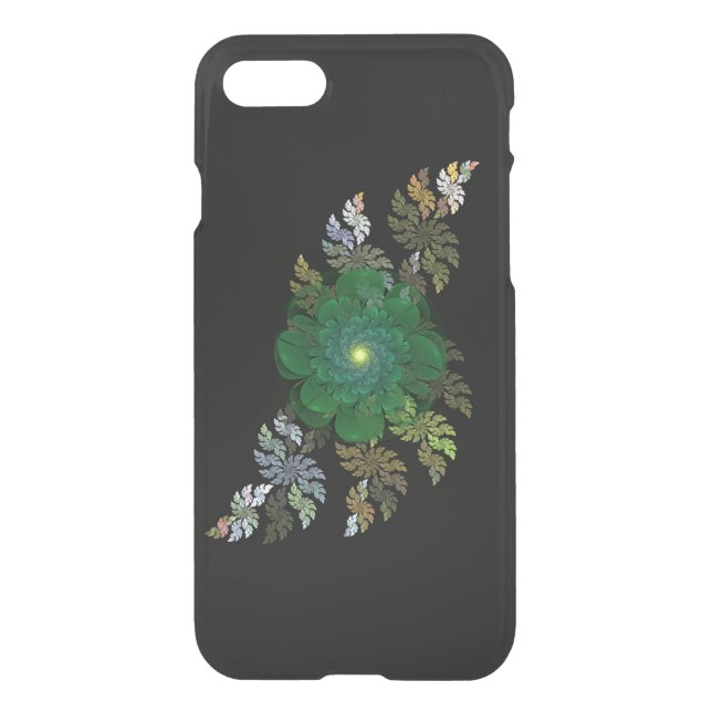 Fractal Flower iPhone 7 Clearly™ Deflector Case (Back)