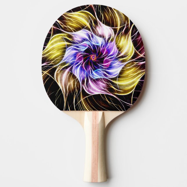 fractal flower ping pong paddle (Front)