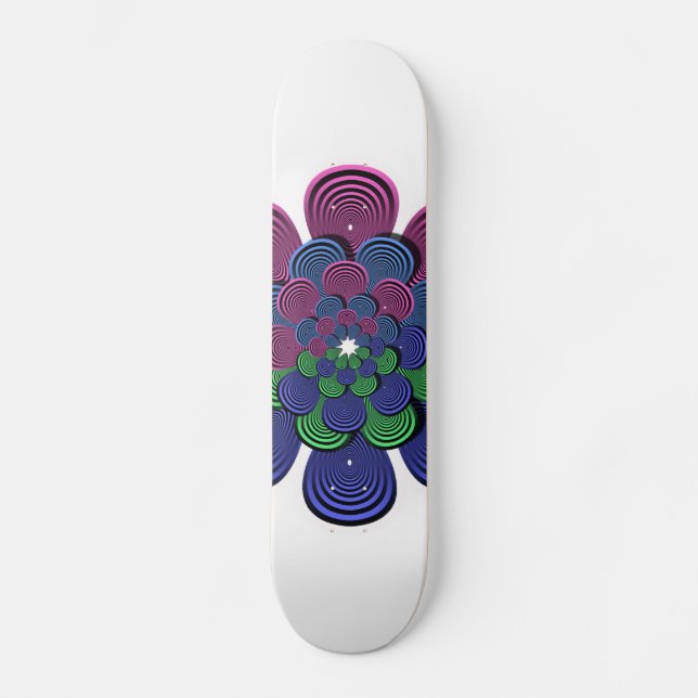 Fractal Flower Skateboard Deck (Front)