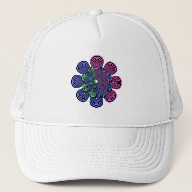 Fractal Flower Trucker Hat (Front)