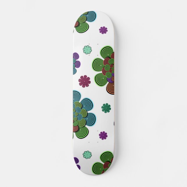 Fractal Flower Two Skateboard Deck (Front)