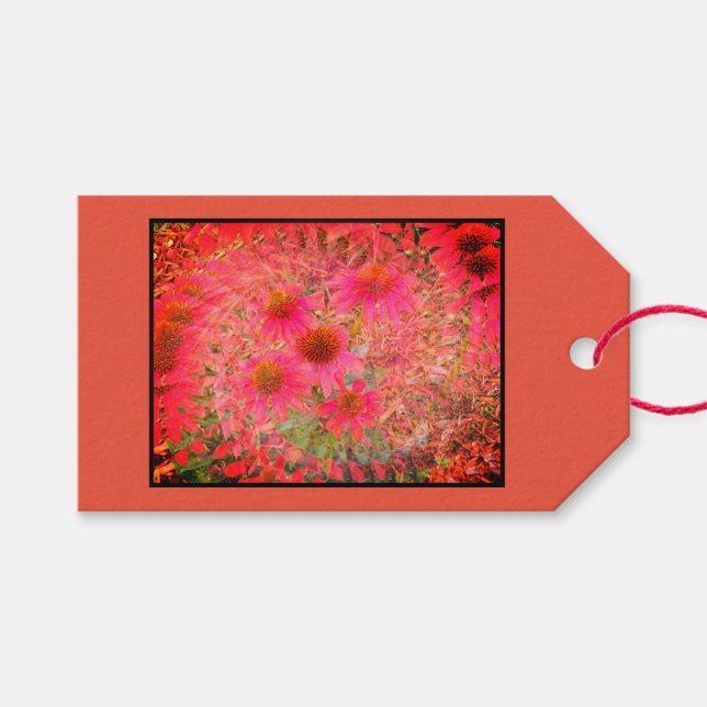 Fractal Flowers Gift Tag (Front (Horizontal))