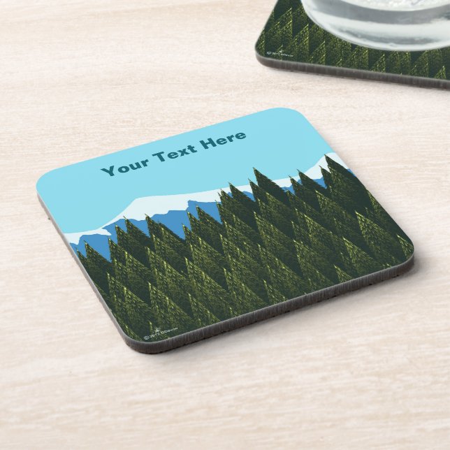 Fractal Forest Beverage Coaster (Left Side)