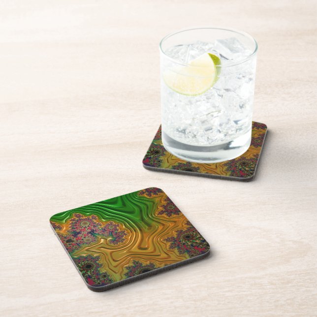 Fractal Forest  Beverage Coaster (Right Side)