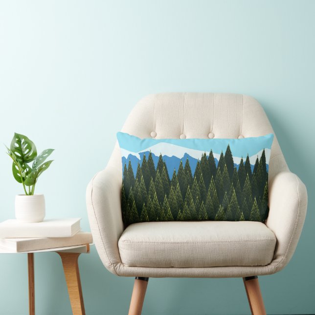 Fractal Forest Lumbar Pillow (Chair)
