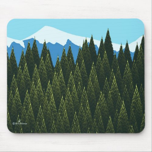 Fractal Forest Mouse Pad