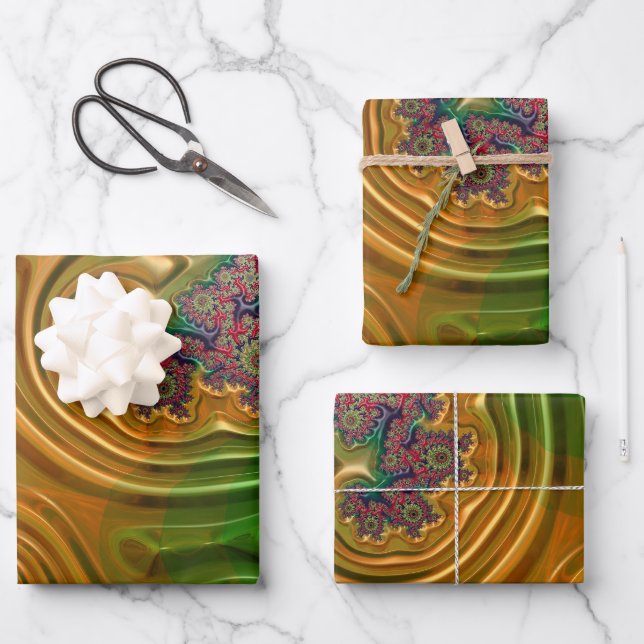 Fractal Forest Wrapping Paper Sheets (Front)