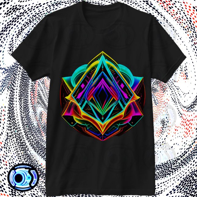 Fractal Form Abstract Geometric Triangle T-Shirt (Creator Uploaded)