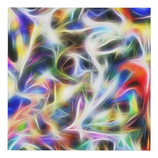 Fractal frenzy faux canvas print (Front)