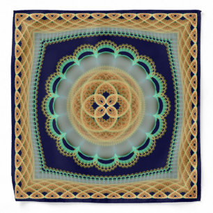 Fractal frilly bright decoration bandana