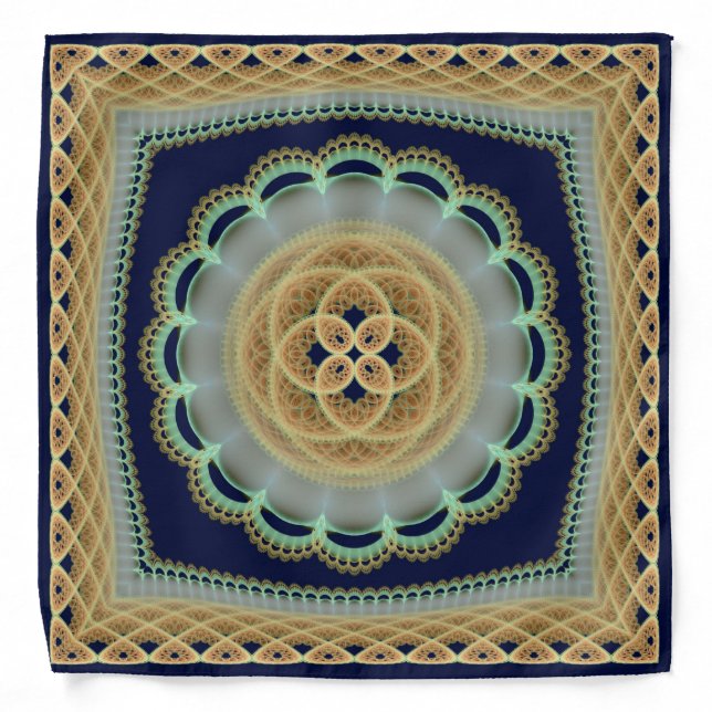 Fractal frilly bright decoration bandana (Front)