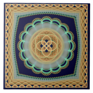 Fractal frilly bright decoration ceramic tile