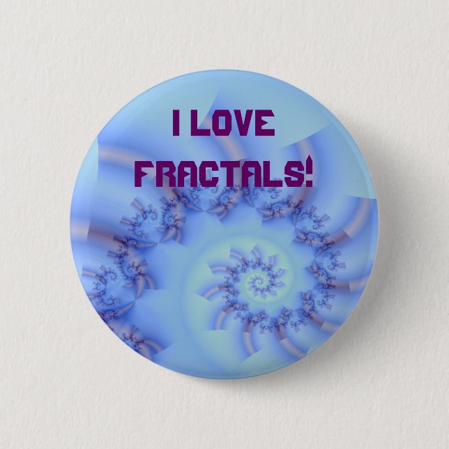Fractal fun 10, I LOVE FRACTALS! Button (Front)