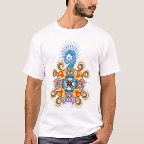 Fractal Ganesh Light T_Shirt