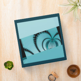 Fractal Garden azure 3 Ring Binder