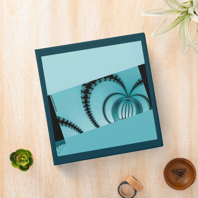 Fractal Garden azure 3 Ring Binder (In Situ)