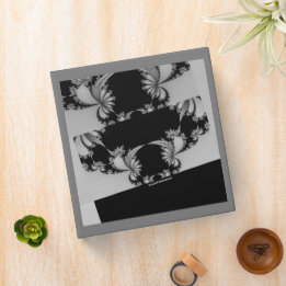Fractal Garden gray 3 Ring Binder