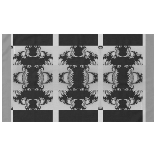 Fractal Garden gray A Tablecloth (Front (Horizontal))