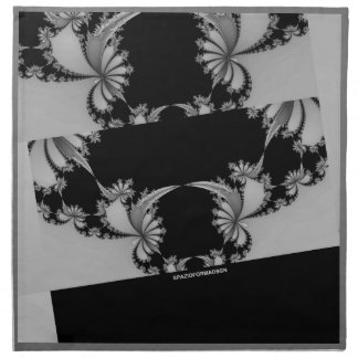 Fractal Garden gray Cloth Napkin