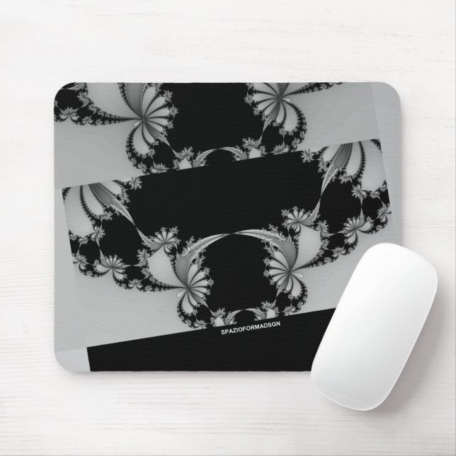 Fractal Garden gray Mouse Pad (With Mouse)