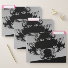 Fractal Garden gray & thulian  File Folder