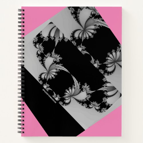 Fractal Garden gray  thulian Notebook