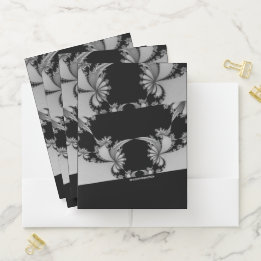 Fractal Garden gray & thulian Pocket Folder