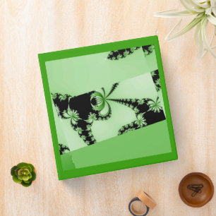 Fractal Garden green 3 Ring Binder