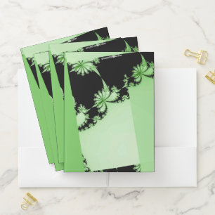 Fractal Garden lime & lagoon Pocket Folder