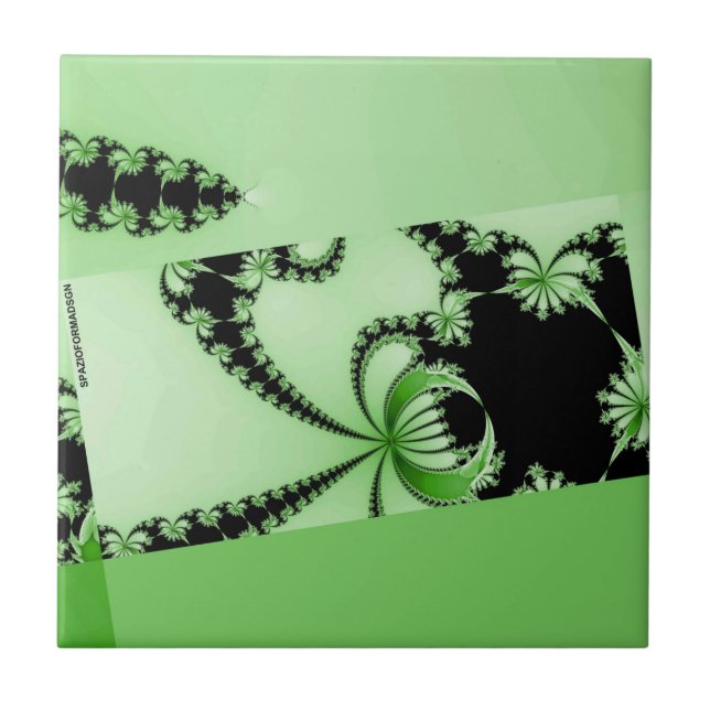 Fractal Garden mantis Ceramic Tile (Front)