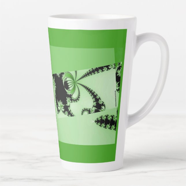 Fractal Garden mantis Latte Mug (Right)