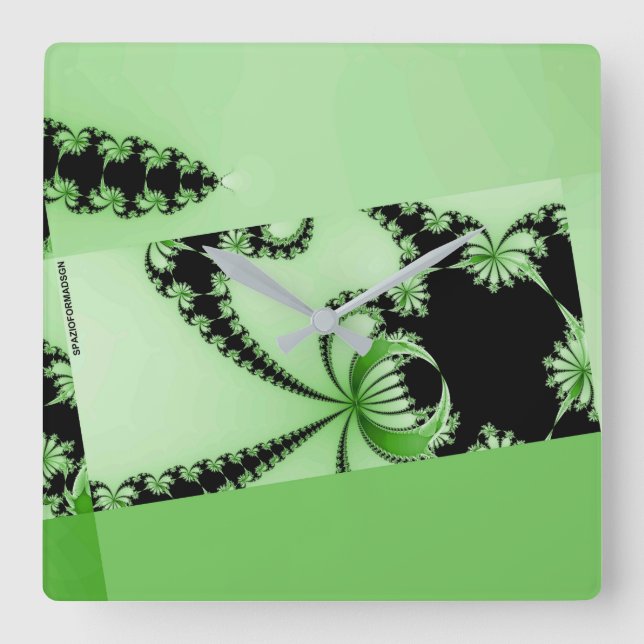 Fractal Garden mantis Square Wall Clock (Front)