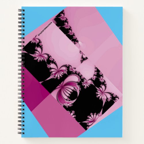 Fractal Garden pink  azure Notebook