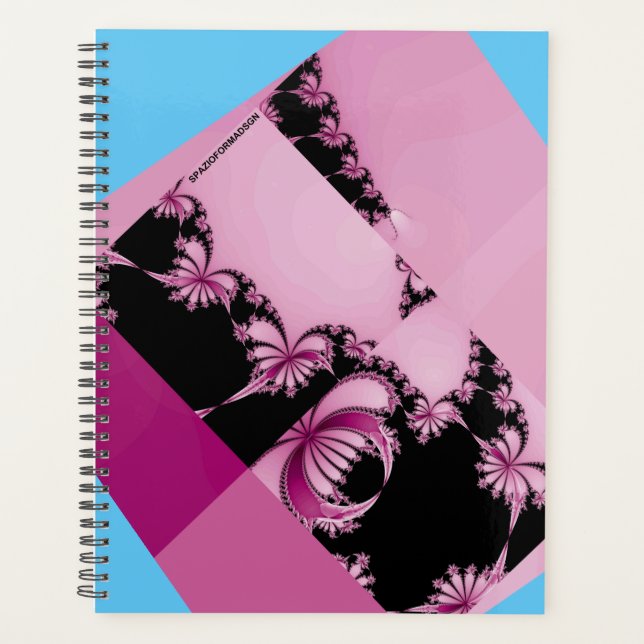 Fractal Garden pink & azure Planner (Front)