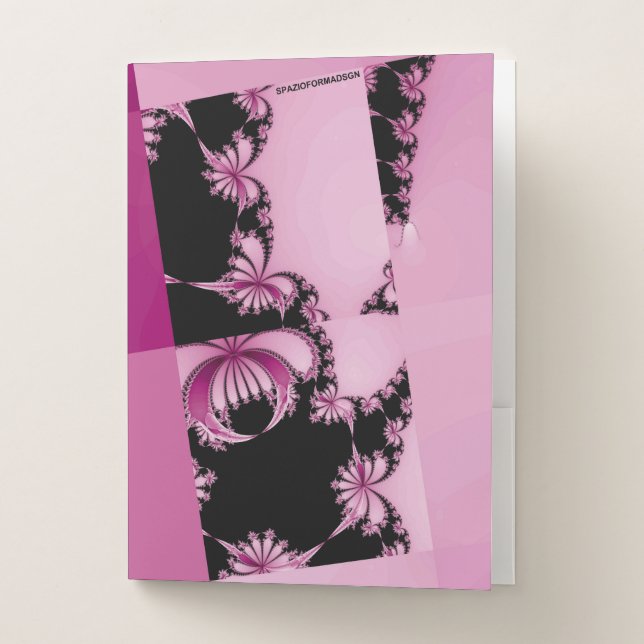 Fractal Garden pink & azure Pocket Folder (Front)