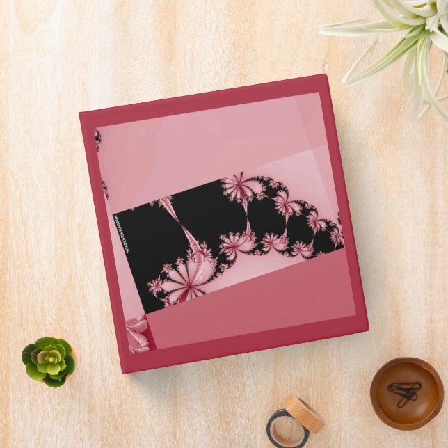 Fractal Garden rose 3 Ring Binder (In Situ)